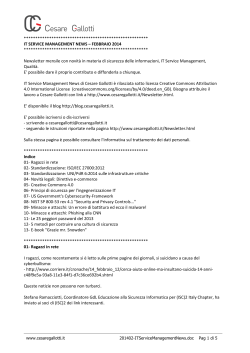 it service management news &ndash; febbraio 2014