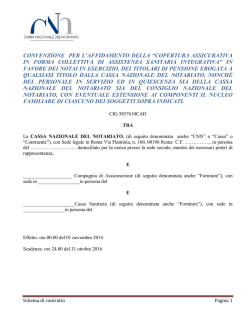 Schema di contratto - Cassa Nazionale del Notariato