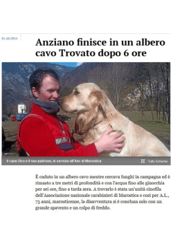 Ritrovamento Anziano disperso