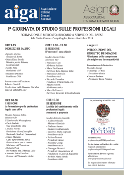 I Giornata di Studio sulle Professioni Legali