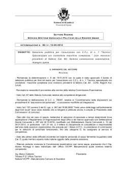 Nomina commissione esaminatrice