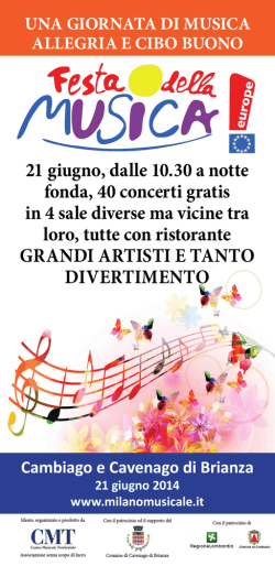 Il volantino della manifestazione