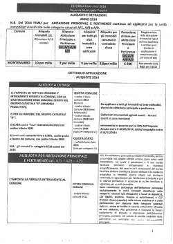 Informativa IMU 2014 - Comune di Montemurro