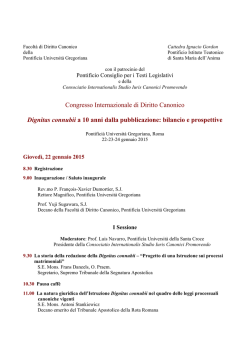 Il programma - Pontificia Universit&agrave; Gregoriana