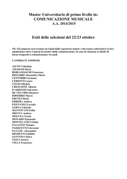 Graduatoria di ammissione