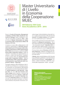 visualizza la locandina - Associazione Generale Cooperative Italiane