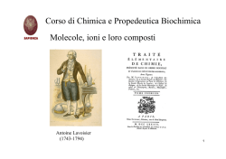 Molecole Ioni Composti e Nomenclatura