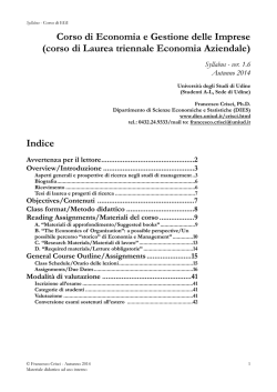Economia e Gestione delle Imprese - DIES