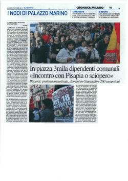 I NODI DI PALAZZO MARINO I