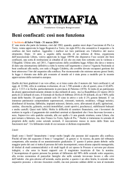 Beni confiscati: così non funziona