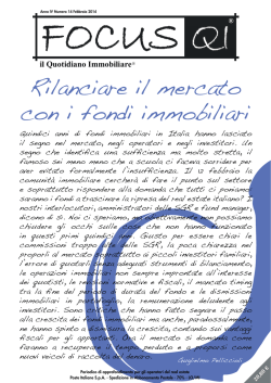 Rilanciare il mercato con i fondi immobiliari