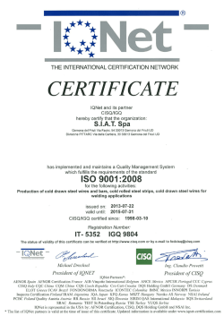 IQNET 2013 SIAT Certification