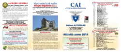 Programma Attività Sezionale 2014