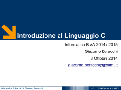 Introduzione al C