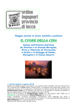 IL CUORE DELLA CINA - Ordine degli Ingegneri della provincia