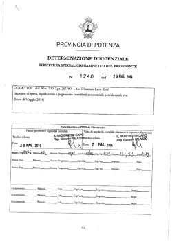 Determinazione Dirigenziale n° 1240 del 20 Maggio 2014