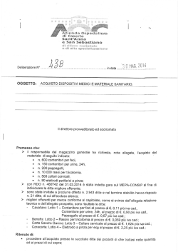 il responsabile del magazzino generale ha richiesto, nota allegata, l