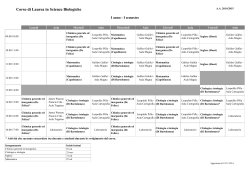 Orario lezioni I semestre x CdS