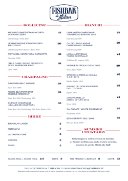BIRRE BIanchI SUMMER cOcKTaILS