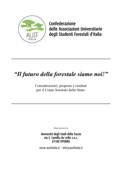 Il CFS secondo gli Studenti Italiani di Scienze Forestali