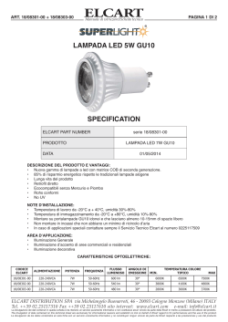 specification lampada led 5w gu10