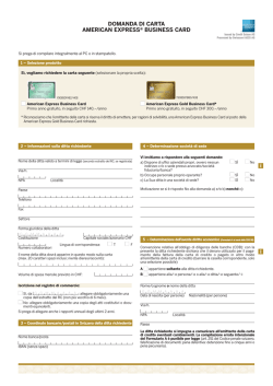 DOMANDA DI CARTA AMERICAN EXPRESS