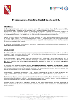 Presentazione Sporting Castel Guelfo A.S.D.