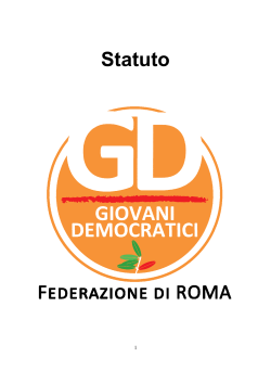 statuto gd roma - Giovani Democratici ROMA