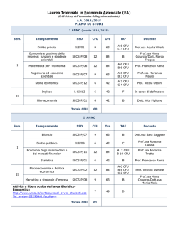 EA - Piano studi 2014-15