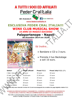 ESCLUSIVA FEDER CRAL ITALIA!!! WINX CLUB MUSICAL SHOW