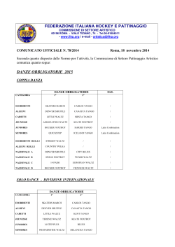 Danze Obbligatorie - Federazione Italiana Hockey e Pattinaggio