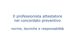 Il professionista attestatore nel concordato