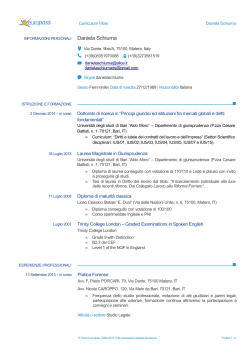 CV Schiuma - Docenti - Università degli Studi di Bari