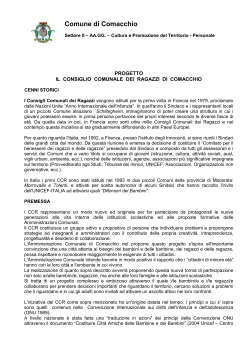 PROGETTO CCR - Comune di Comacchio