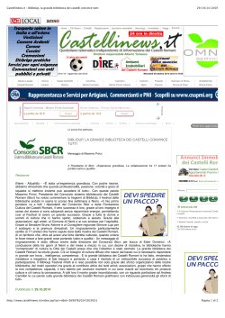 Castelli News – 29 ott 2014