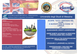 Pieghevole CLAM 2014 - Università degli Studi di Messina
