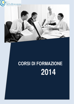 CORSI DI FORMAZIONE - Silvia Bernardini