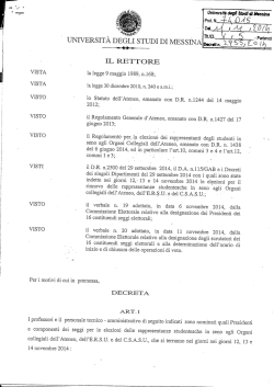 DR Costituzione Commissioni Seggi e Orari