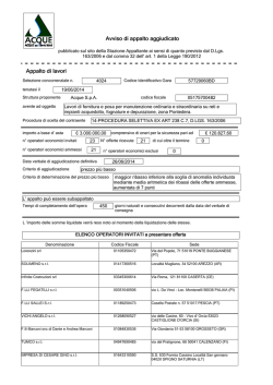 Avviso di appalto aggiudicato Appalto di lavori