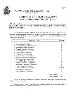 Metodo Normalizzato - Comune di MORETTA