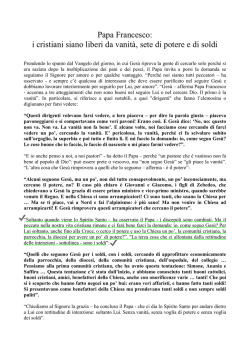 Papa Francesco: - parrocchia di funo