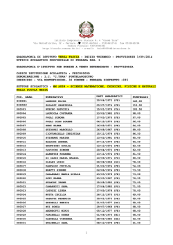 Graduatoria III fascia secondaria A059