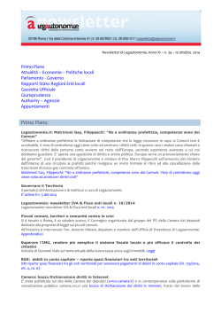 disponibile il nuovo numero - n. 34 - della newsletter di