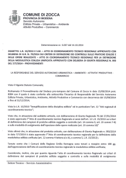 Determina n. 5037 del 14/10/2014
