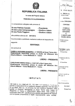 Scarica la sentenza - Disastro Derivati