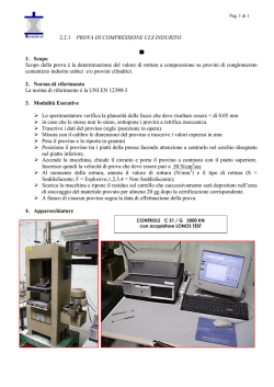 2.2.1 Prove di compressione cls