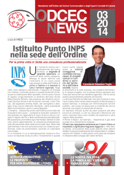 Istituito Punto INPS - Ordine dei Dottori Commercialisti e degli