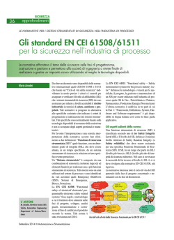Gli standard EN CEI 61508/61511 per la