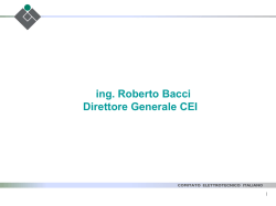 ing. Roberto Bacci Direttore Generale CEI