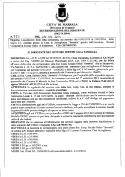 Atto di liquidazione n. 770 del 29.09.2014 + mandato
